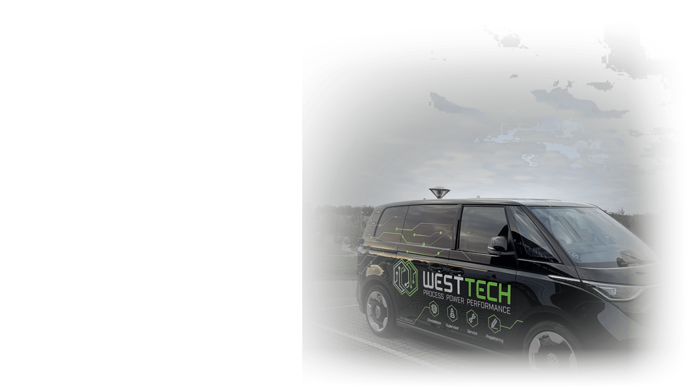 WESTTECH servicebil — sort VW ID. Buzz med brand-wrap
